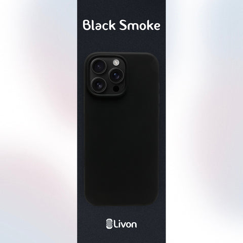 Livon iPhone 15 SoftSkin - Black Smoke
