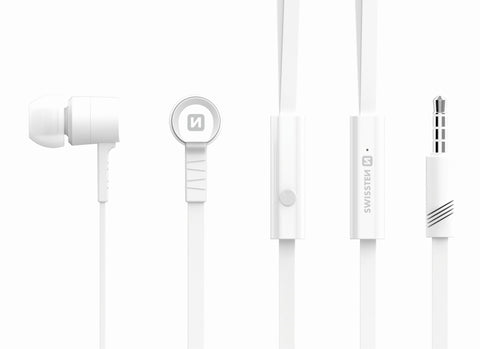 Swissten YS-D2 Earphones - 51106001ECO - Eco Packing - White
