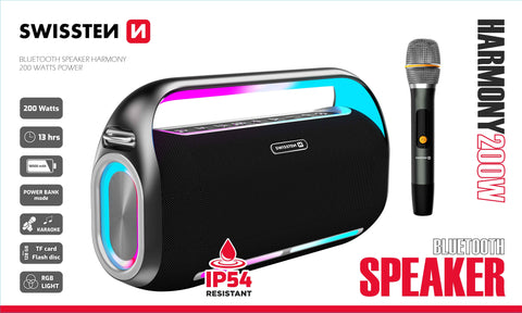 Swissten Harmony Bluetooth Speaker - 52109020 - 200W - Black