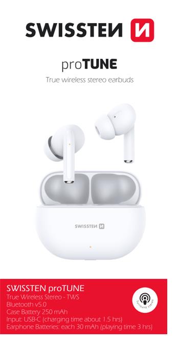 Swissten proTUNE Earbuds - 54400200 - White