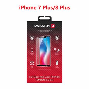 Swissten iPhone 7 Plus/iPhone 8 Plus Tempered Glass - 54501719 - Full Glue - White