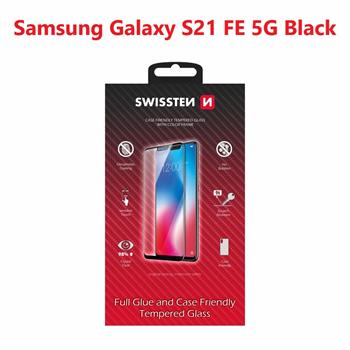 Swissten SM-G990B Galaxy S21 Fan Edition Tempered Glass - 54501811 - Full Glue - Black