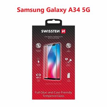 Swissten SM-A346B Galaxy A34 Tempered Glass - 54501836 - Full Glue - Black