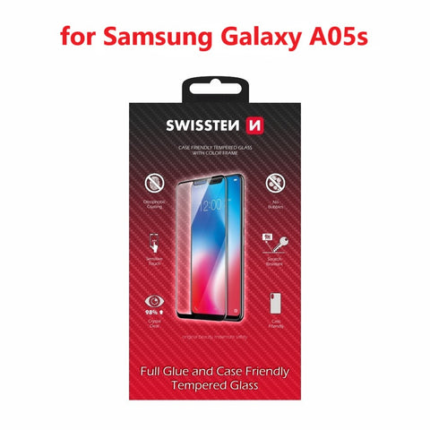 Swissten SM-A057F Galaxy A05s Tempered Glass - 54501846 - Full Glue - Black