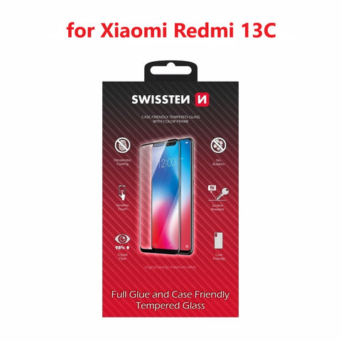 Swissten Xiaomi Redmi 13C (23100RN82L/23106RN0DA) Tempered Glass - 54501854 - Full Glue