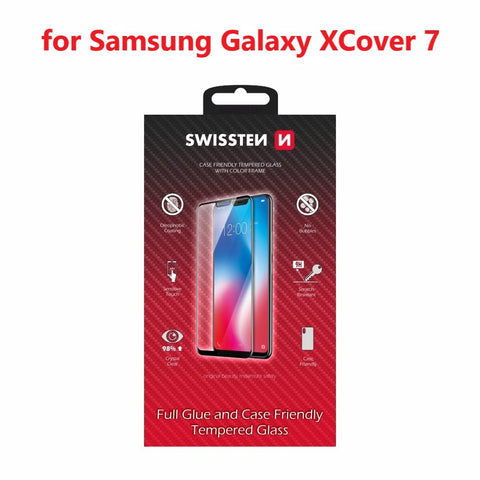 Swissten Samsung G556B Galaxy Xcover 7 Tempered Glass - 54501855 - Full Glue - Black