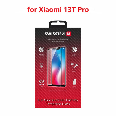 Swissten Xiaomi 13T Pro (23078PND5G) Tempered Glass - 54501857 - Full Glue - Black
