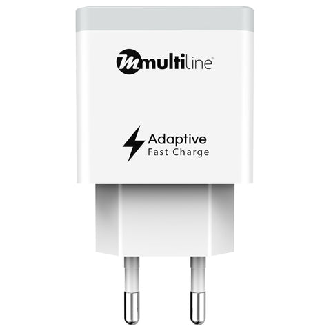 Multiline Xtreme Home Charger - 3.0A / 18W - incl. Lightning USB Cable - MW77Q
