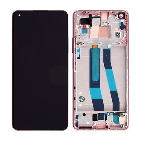 Xiaomi Mi 11 Lite 4G (M2101K9AG) LCD Display + Touchscreen + Frame - 56000D0K9A00/5600050K9A00 - Pink