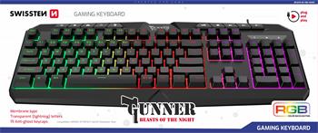 Swissten Gunner Gaming Keyboard - 59107210 - Black