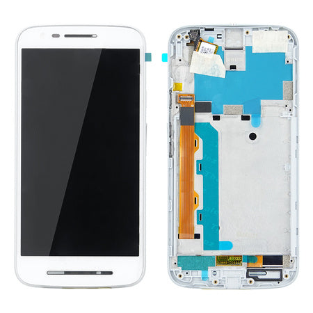 Motorola Moto E3 Power (XT1706) LCD Display + Touchscreen + Frame - 5D68C05995 - White