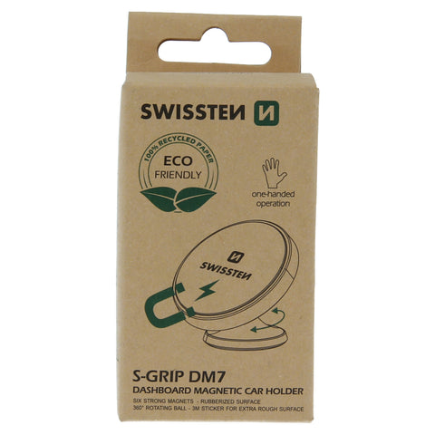 Swissten S-Grip DM7 Magnetic Car Holder - 65010421ECO - Eco Packing - Black