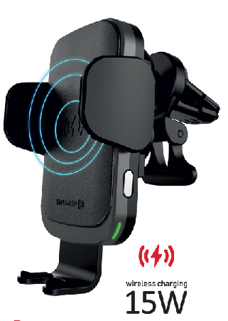 Swissten S-Grip W2-AV5 Wireless Charging Air Vent Car Holder - 65010606 - Black