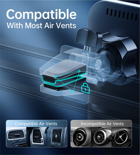 Swissten Wireless Charging Magnetic Air Vent Car Holder (15W) - 65010609 - MagSafe Compatible - Black