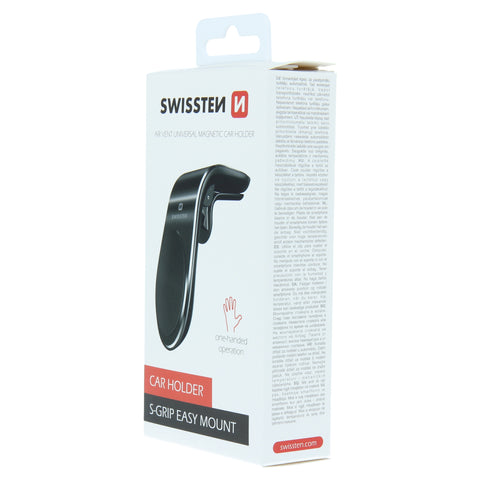 Swissten S-Grip Easy Mount Magnetic Air Vent Car Holder - 65010700 - Black