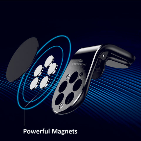 Swissten S-Grip Easy Mount Magnetic Air Vent Car Holder - 65010700 - Black