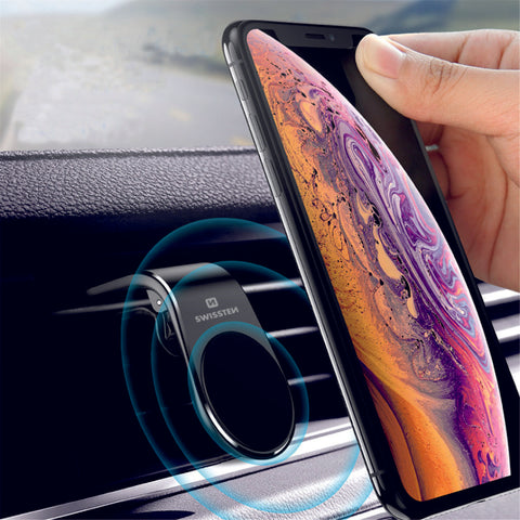 Swissten S-Grip Easy Mount Magnetic Air Vent Car Holder - 65010700 - Black