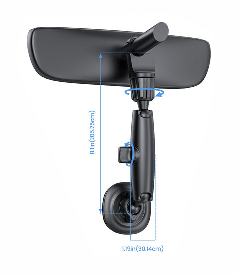 Swissten Rearview Mirror Magnetic Car Holder - 65010710 - Black