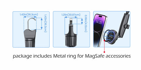 Swissten Rearview Mirror Magnetic Car Holder - 65010710 - Black