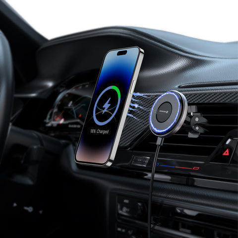 Swissten Airvent Magnetic Car Holder & Charger (15W) - 65010801