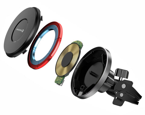 Swissten Airvent Magnetic Car Holder & Charger (15W) - 65010801
