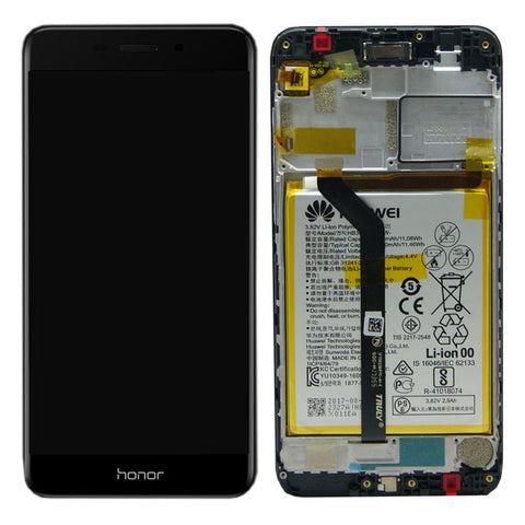 Huawei Honor 6C Pro (JMM-L22) LCD Display + Touchscreen + Frame Incl. Battery and Parts 02351LNC Black