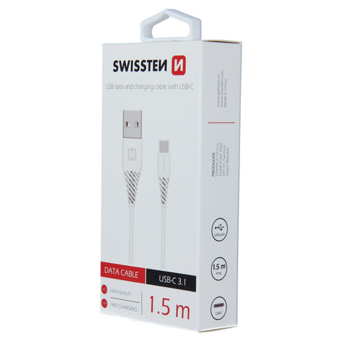 Swissten Type-C USB Cable - 71504400 - 1.5m - 7mm - White