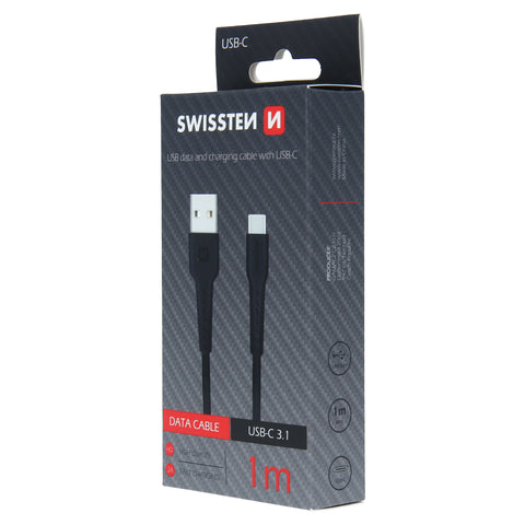 Swissten Type-C USB Cable - 71505530 - 1m - Black