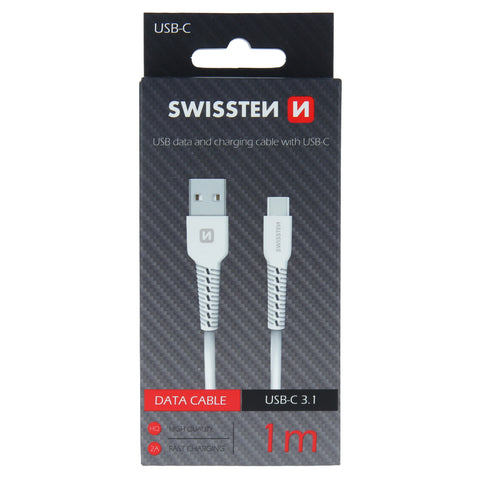 Swissten Type-C USB Cable - 71505531 - 1m - White