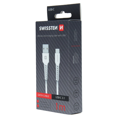 Swissten Type-C USB Cable - 71505531 - 1m - White