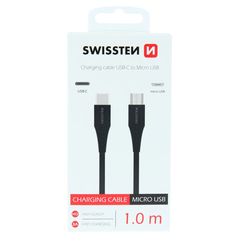 Swissten Type-C To Micro USB Cable - 71506511 - 1m - Black