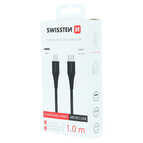 Swissten Type-C To Micro USB Cable - 71506511 - 1m - Black