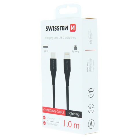 Swissten Type-C To Lightning Cable - 71506513 - 1m - Black