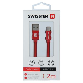 Swissten Textile Type-C USB Cable - 71521206 - 1.2m - Red
