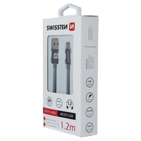 Swissten Textile Micro USB Cable - 71522202 - 1.2m - Grey