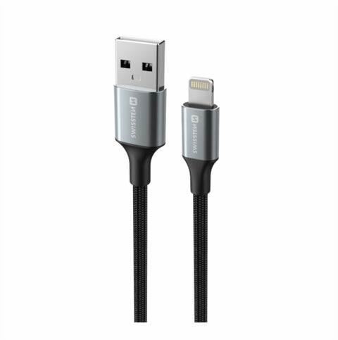 Swissten Textile II Lightning Cable - 71523309 - 1.5 Meter - Black