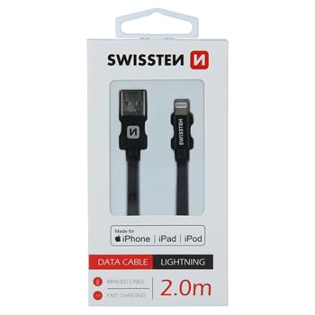 Swissten Textile MFI Lightning Cable - 71524301 - 2m - Black