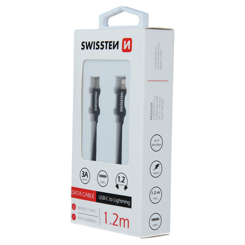 Swissten Textile USB-C To Lightning Cable - 71525201 - 1.2m - Black