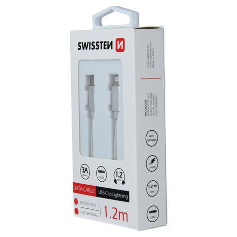 Swissten Textile USB-C To Lightning Cable - 71525203 - 1.2m - Silver