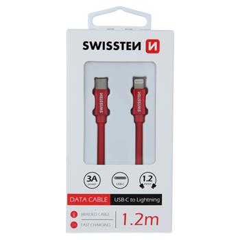 Swissten Textile USB-C To Lightning Cable - 71525206 - 1.2m - Red