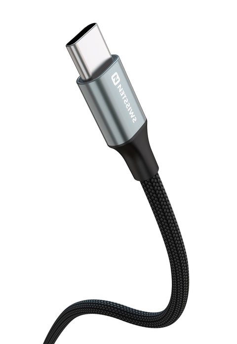 Swissten Textile II Type-C USB Cable - 71528203 - 1.5 Meter - Black