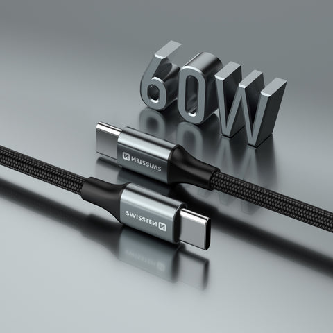 Swissten Textile II Type-C USB Cable - 71528203 - 1.5 Meter - Black