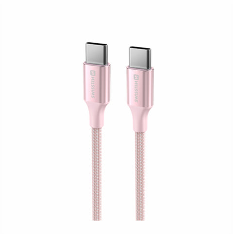 Swissten Textile II Type-C USB Cable - 71528205 - 1.5 Meter - Pink