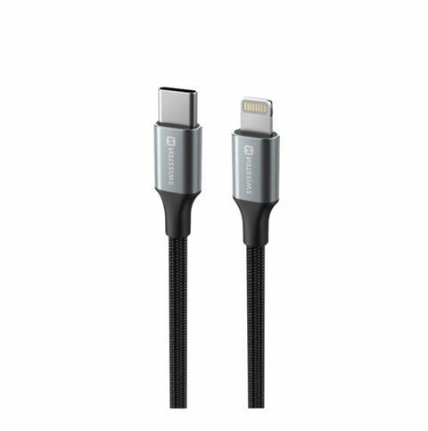 Swissten Textile II USB-C To Lightning Cable - 71529203 - 1.5 Meter - Black