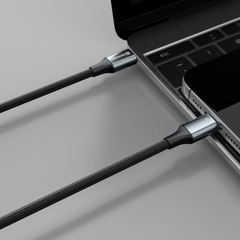 Swissten Textile II USB-C To Lightning Cable - 71529203 - 1.5 Meter - Black