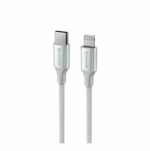 Swissten Textile II USB-C To Lightning Cable - 71529204 - 1.5 Meter - White