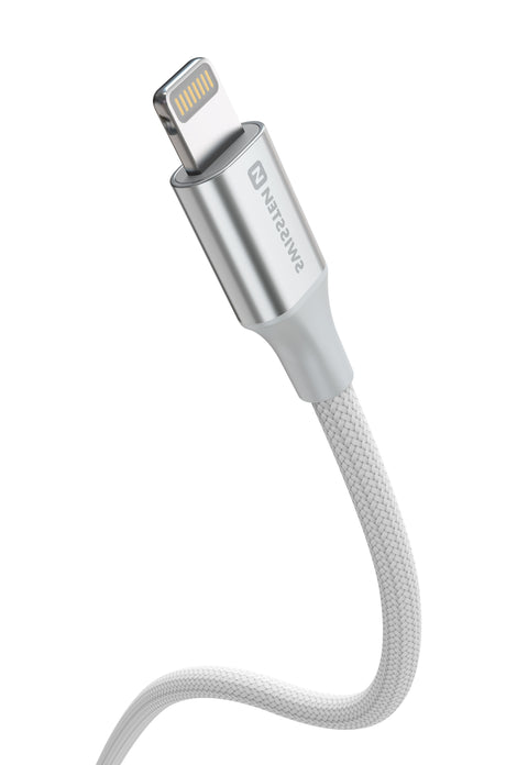 Swissten Textile II USB-C To Lightning Cable - 71529204 - 1.5 Meter - White