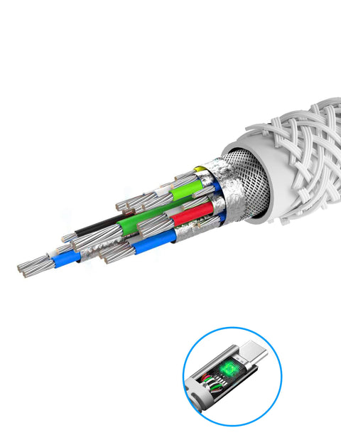 Swissten Kevlar Lightning To USB-C Cable - 71541013 - 1.5 Meter - White