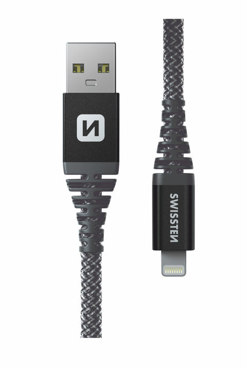 Swissten Kevlar Lightning Cable - 71543010 - 1.5m - Grey
