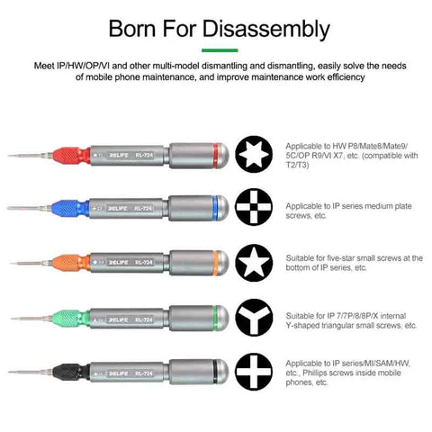 Relife RL-724A Torque Screwdriver Set - 5pcs in one set
